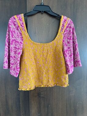 FREE PEOPLE FLUTTER SLEEVE BLOUSE